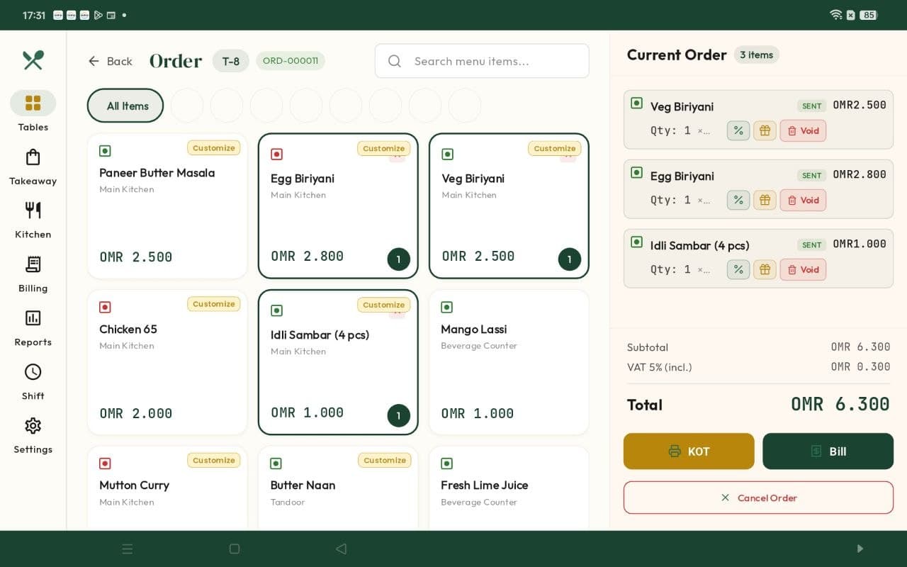 Order & KOT